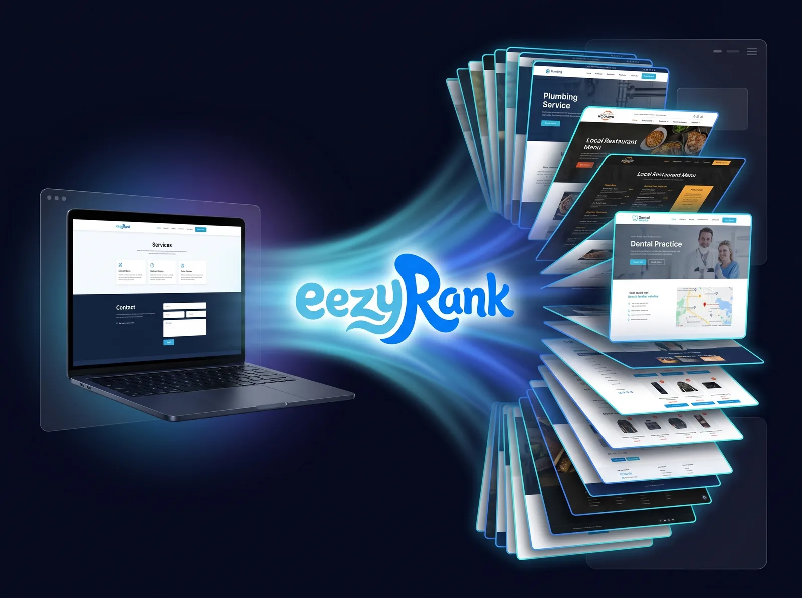 Build a fresh site with eezyRank or attach it to the one you have