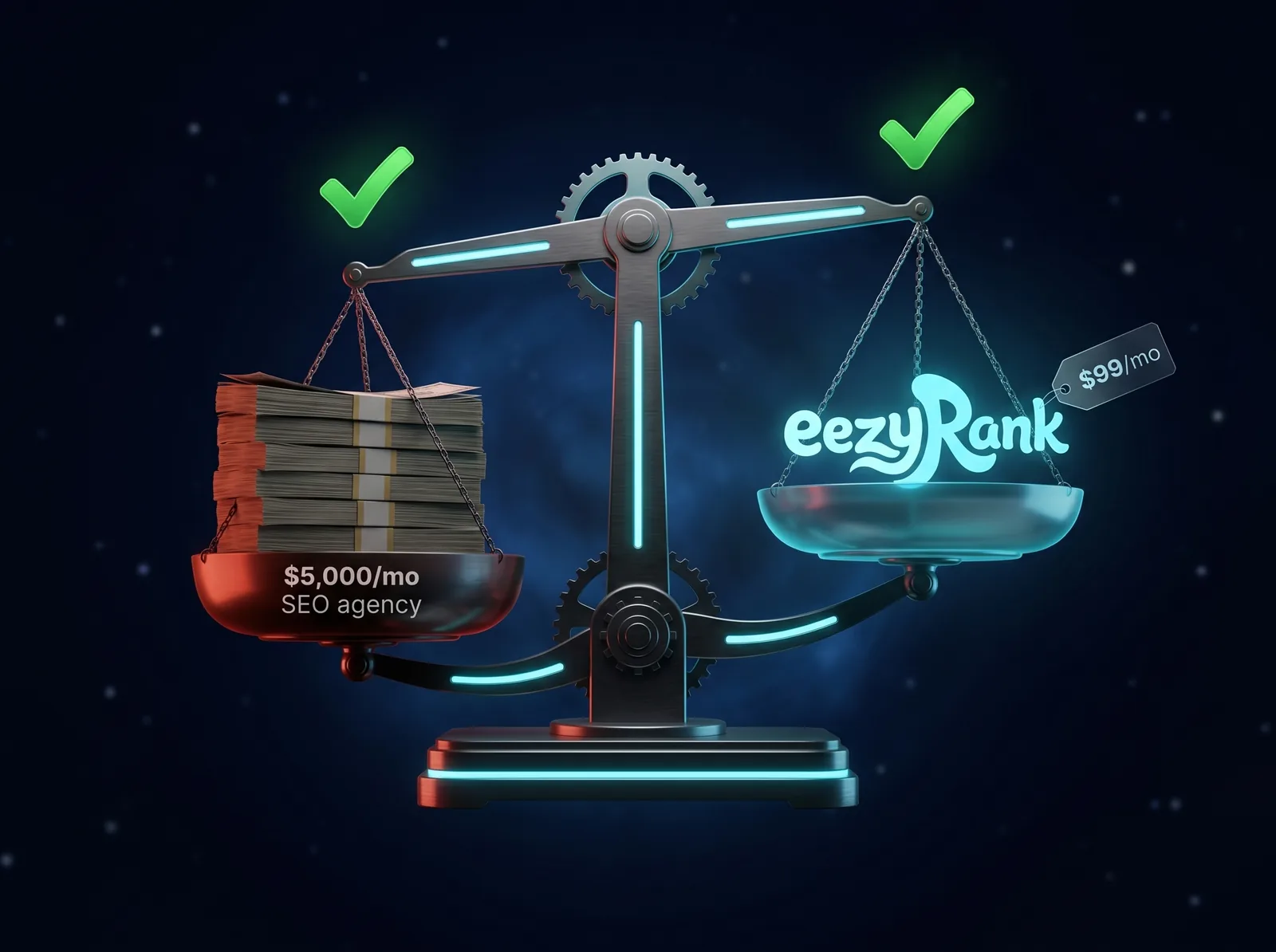 $99 eezyRank vs. $5,000/mo SEO agency, same outcome
