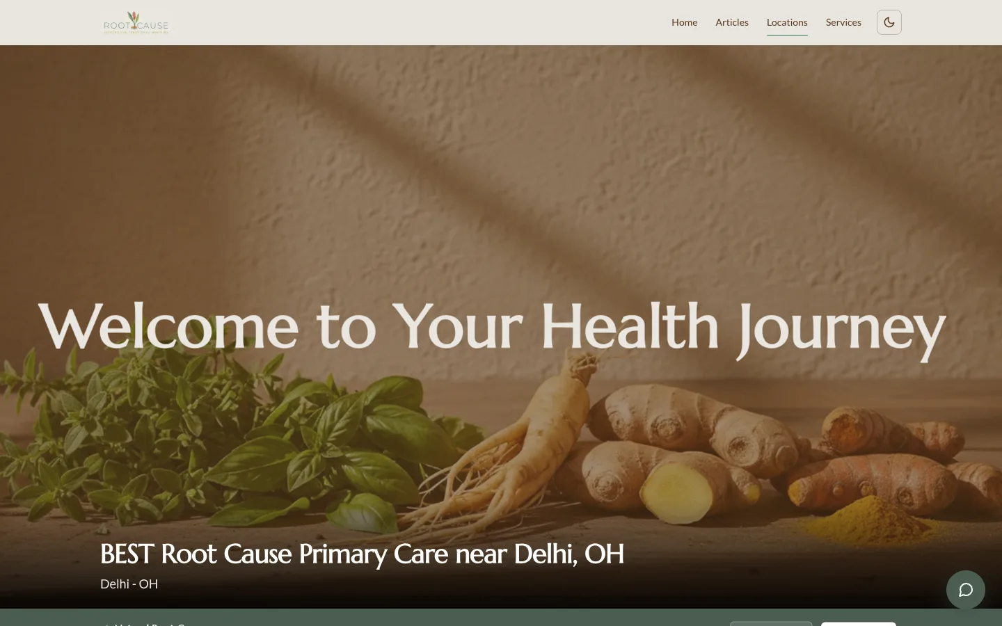 Natural Root Cause homepage, built on eezyRank